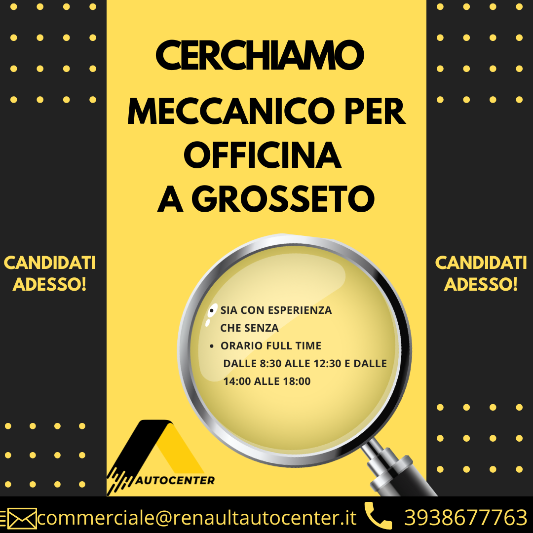 CERCASI MECCANICO GROSSETO 